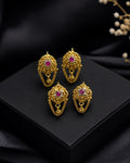 Gold Plated Floral Drop Earrings