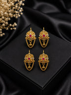 Gold Plated Floral Drop Earrings
