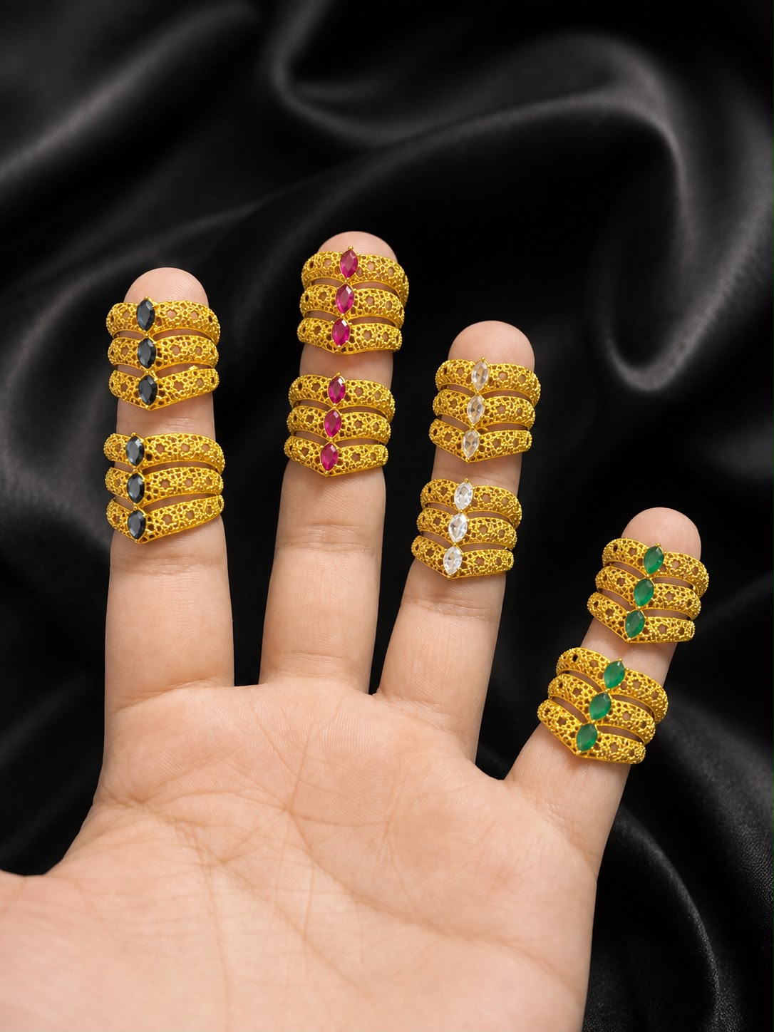 Gold Plated Multi-Tier Ring