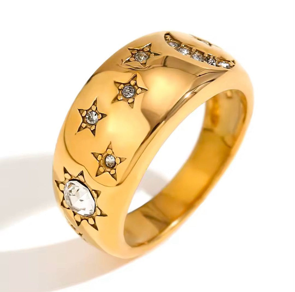 Luxury Luna Star Ring